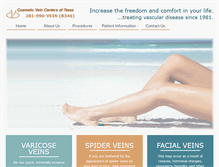 Tablet Screenshot of cosmeticveincenters.com